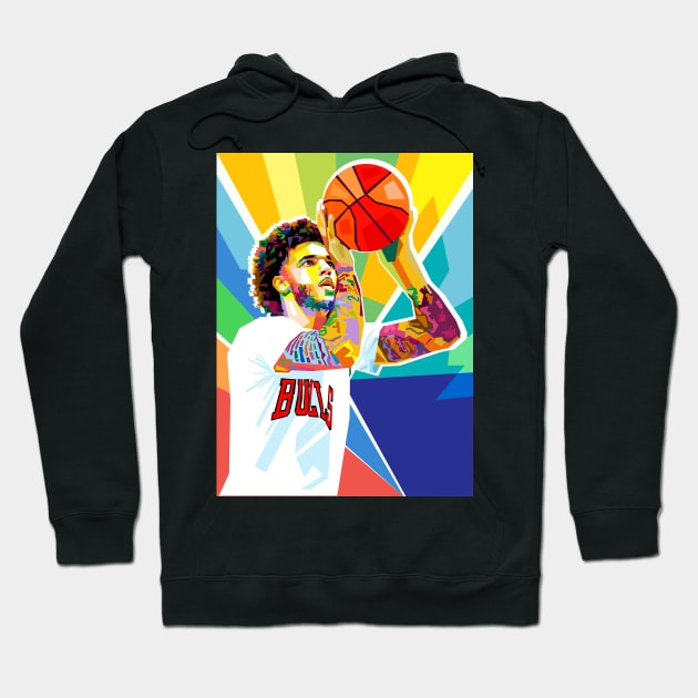 LONZO BALL POP ART Hoodie by Vector Baturaja